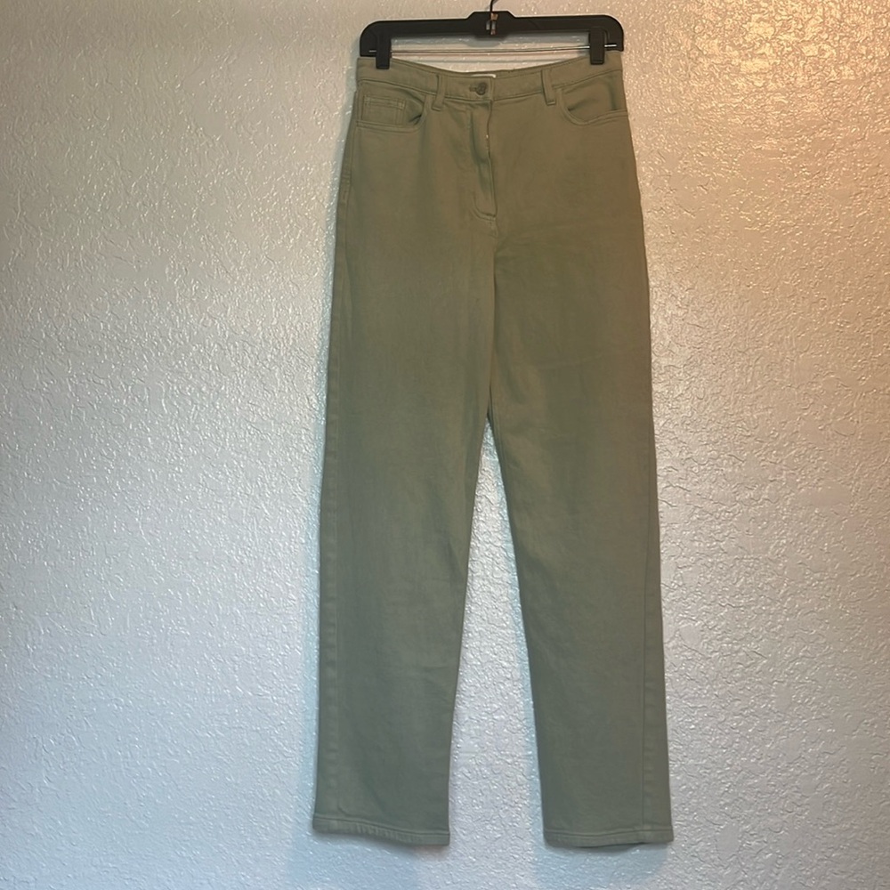 Aritzia Wilfred Free Melina Denim Jean in Sage Green 6